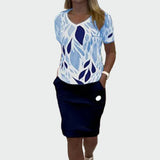 Set Top con Design e Gonna Elegante