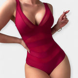 Costume intero con trasparenze