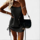 Abito Senza Maniche in Maglia con Cintura