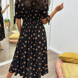 Bellamy - Polka Dots V-Neck Dress