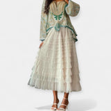 Gonna elegante con dettaglio decorativo in tulle