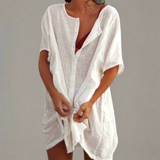 Abito estivo organico in cotone e lino per momenti estivi confortevoli