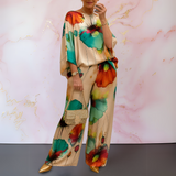 Sophie | Artistic Satin Two-Piece Set