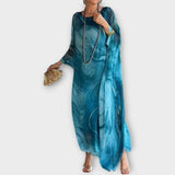 Kaftano Maxi Con Texture Trasparente