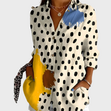 Maglietta in Cotone con Motivo Floreale