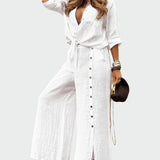 Completo da donna, moderno, monocolore, a due pezzi