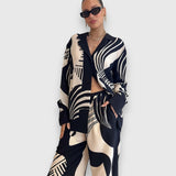 Set di Due Pezzi con Elegante Design Geometrico