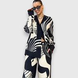 Set di Due Pezzi con Elegante Design Geometrico