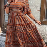 Joraine - Ethnic Flowy Dress