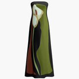 Ismeria - Abstract Strapless Maxi Dress