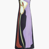 Ismeria - Abstract Strapless Maxi Dress
