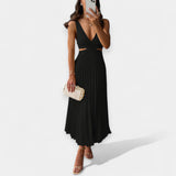 Maxi Abito con Design Plissettato