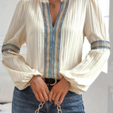 Renata - Stunning V-Neck Blouse