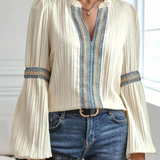 Renata - Stunning V-Neck Blouse
