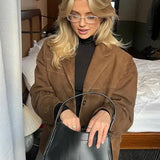 FIORA- Giacca Blazer in Camoscio