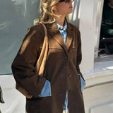 FIORA- Giacca Blazer in Camoscio