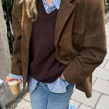 FIORA- Giacca Blazer in Camoscio