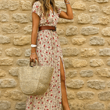 Bonnie | Airy Boho Maxi Dress With Matching Belt