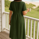 Poppy | Everyday Comfort Cotton–Linen Midi Dress