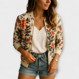 Kaelin - Giacca bomber elegante con fiori