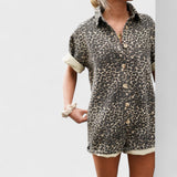 Nonette - Abito camicia con stampa leopardo