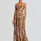 Abito Maxi Aura Dorata