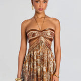 Abito Maxi Aura Dorata