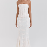 Evi | Abito con Corsetto Ricamato