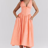 Abito Midi di Fioritura Romantica