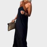 Abito Elegante con Schiena Scoperta e Collo Incrociato Moderno