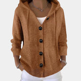 Fabiana | Cardigan morbido con cappuccio in maglia