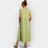 Abito in Cotone Leggero con Tasche