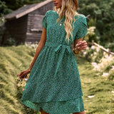 Cecilie - Chic Floral Wrap Dress