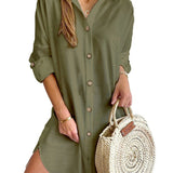 Claribel - Button-Up Shirt Dress