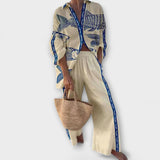 Yazette – Look Rilassato con Stampa di Pesce