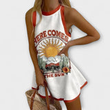 Khalira – Mini Abito con Motivo Sole