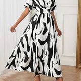 Bixie - Abstract Elegance Dress