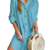 Claribel - Button-Up Shirt Dress