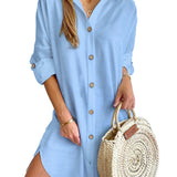 Claribel - Button-Up Shirt Dress