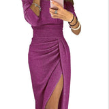 Aina - Glamour Slit Dress