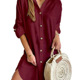 Claribel - Button-Up Shirt Dress