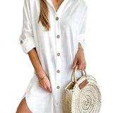 Claribel - Button-Up Shirt Dress
