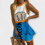 Isoria – Mini Abito con Sensazione Marina