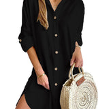 Claribel - Button-Up Shirt Dress