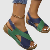 Hildegard - Sandali bicolore in pelle