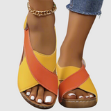 Hildegard - Sandali bicolore in pelle