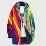 Cardigan a righe arcobaleno