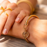 Bracciale d'Oro con Design Monetario