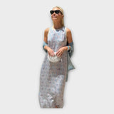 Abito Maxy con Motivo Geometrico