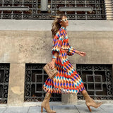 Cassandra - Vibrant Geometric Dress